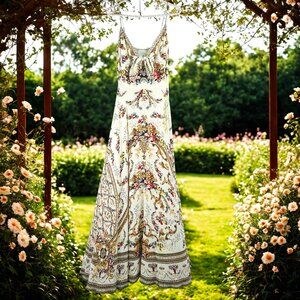 Camilla Olympe Ode Long Dress with Tie Front – Size M